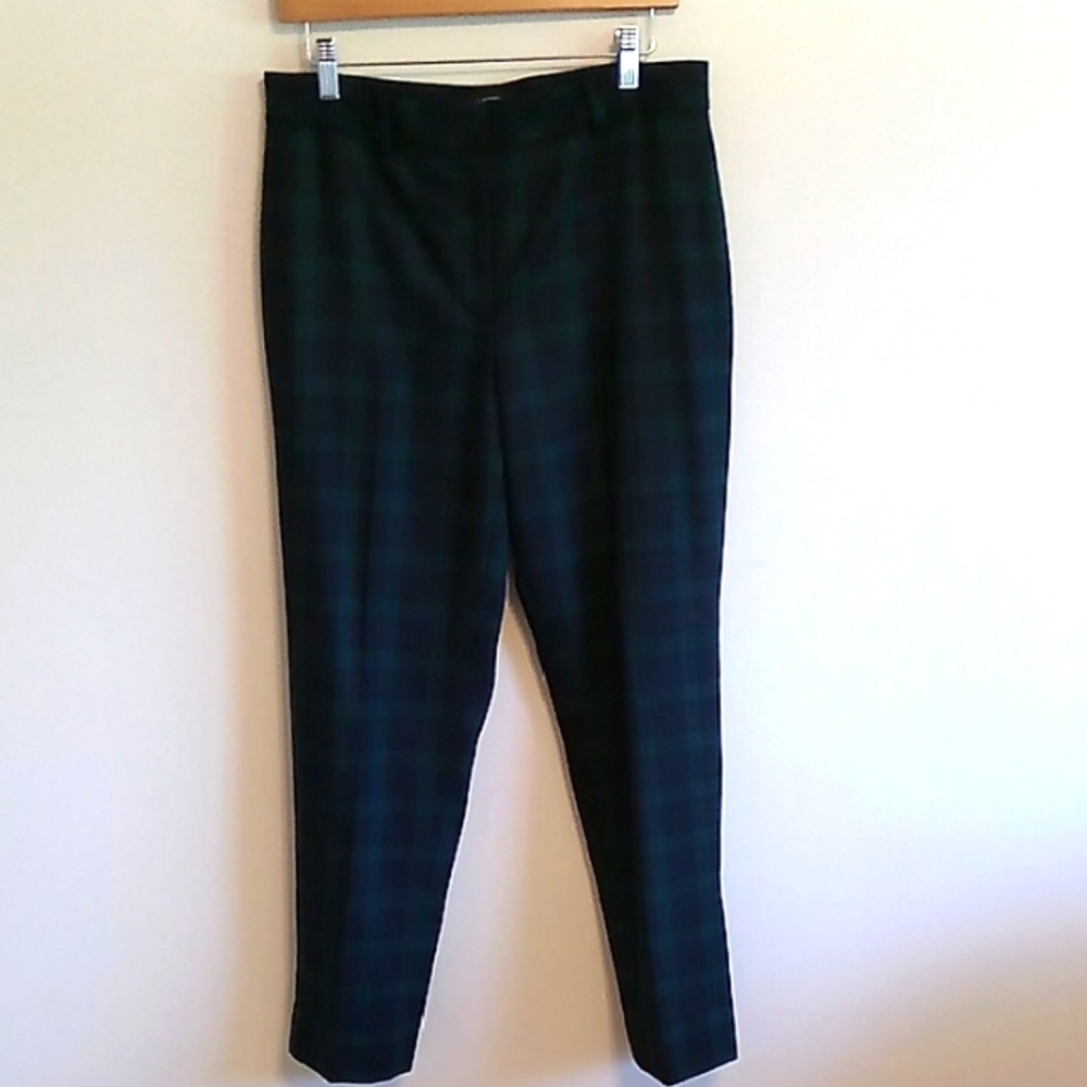 Talbot's Heritage Wool Black Watch Plaid Tartan Fully Lined Pants Size 8